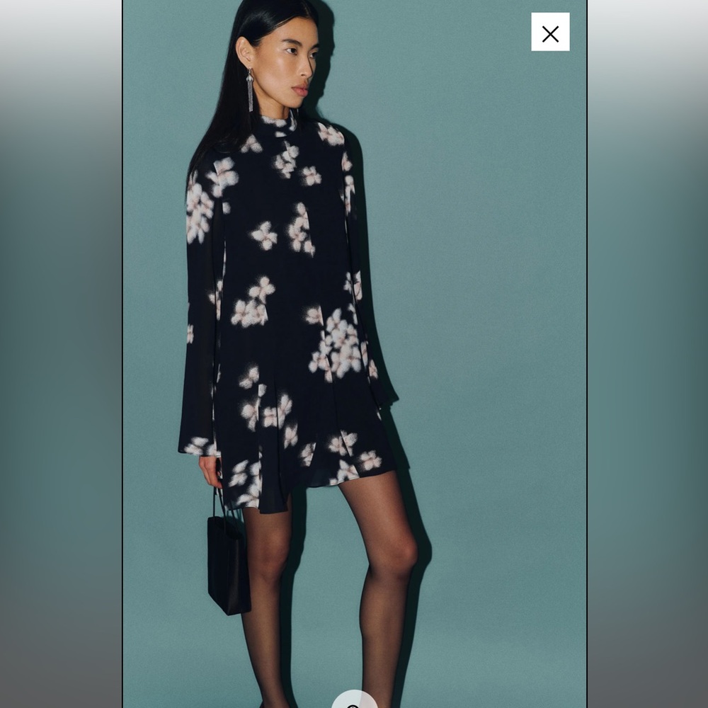 Reformation Torin Floral Long Sleeve Dress